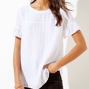 NWT Loft Textured Stripe Top